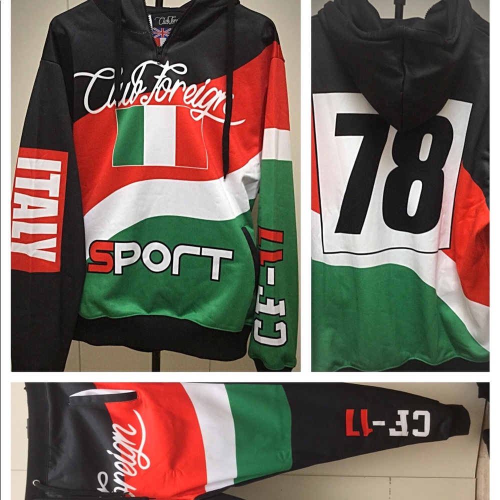 “ITALY” jacket with matching sweat pants.